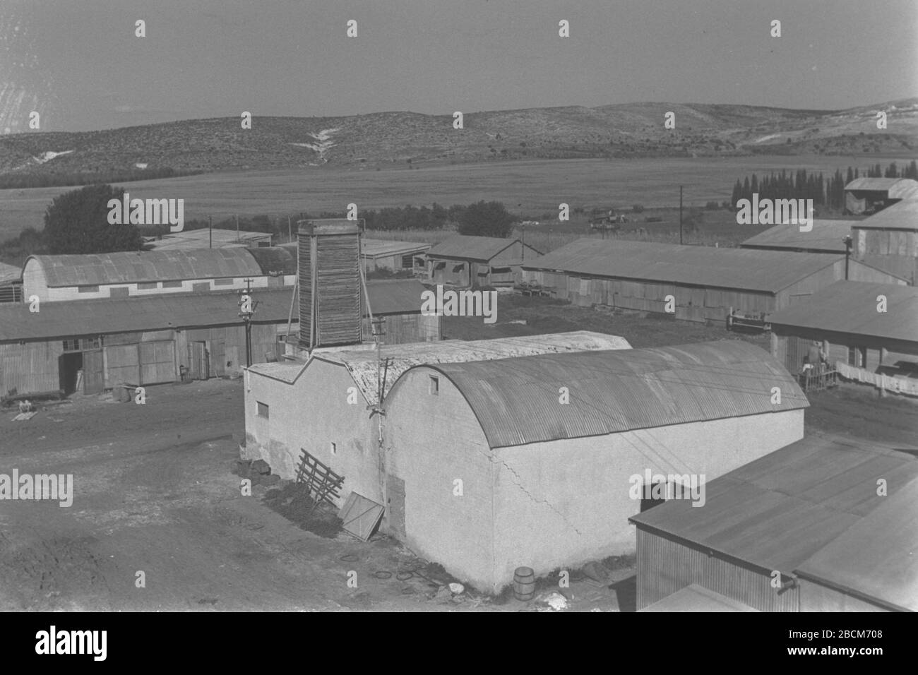 English The Agricultural Compound Of Kibbutz Gvat I U Ss U I O Ss U E O E Ss O E I I E 30 January 1946 This Is Available From National Photo Collection Of Israel Photography Dept Goverment Press Office Link Under