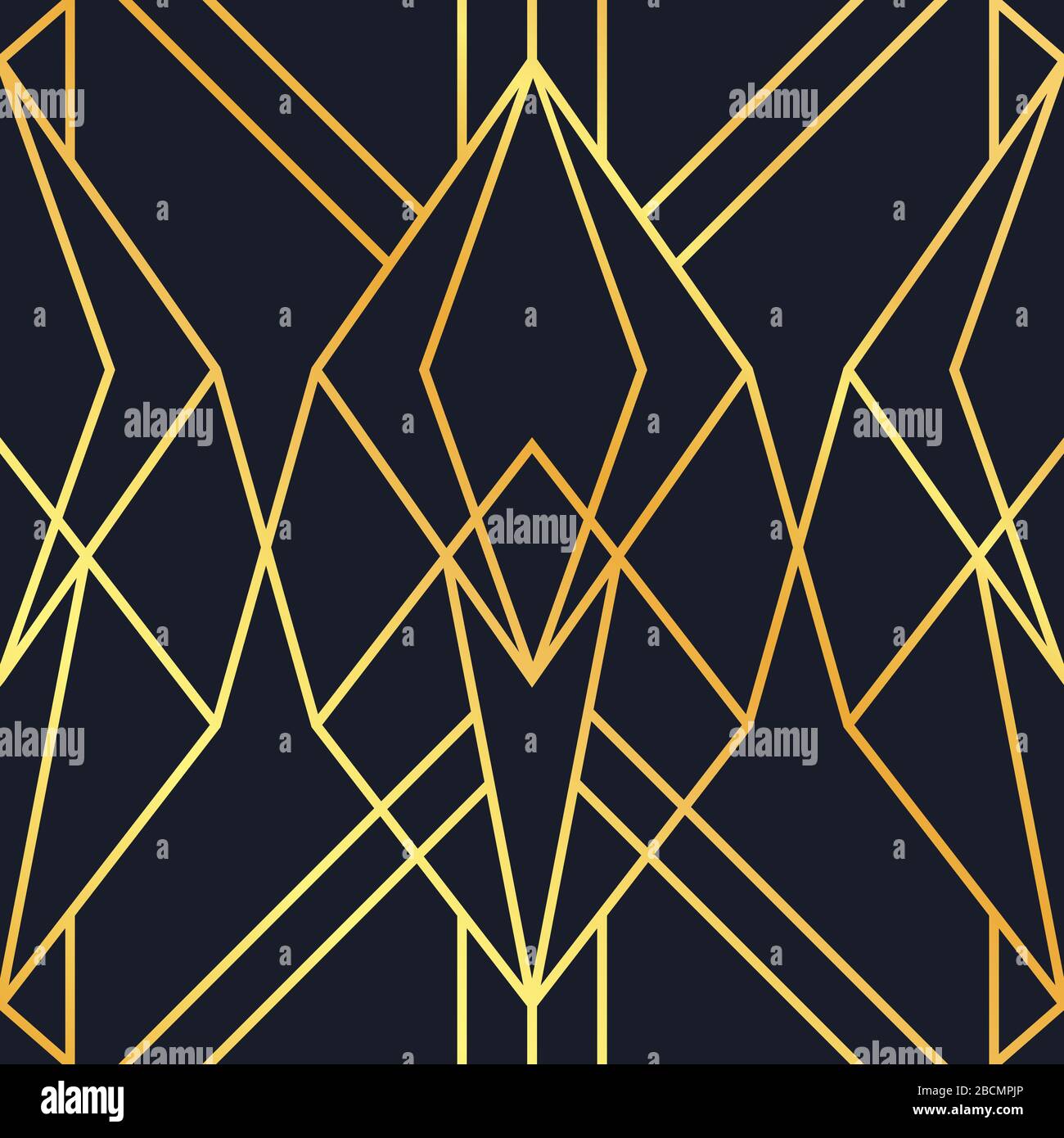 Abstract Art Deco Style Seamless Pattern With Classic Gold And Black Geometric Design Luxury Retro Background For Elegant Textile Print Or Web Backdr Stock Vector Image Art Alamy