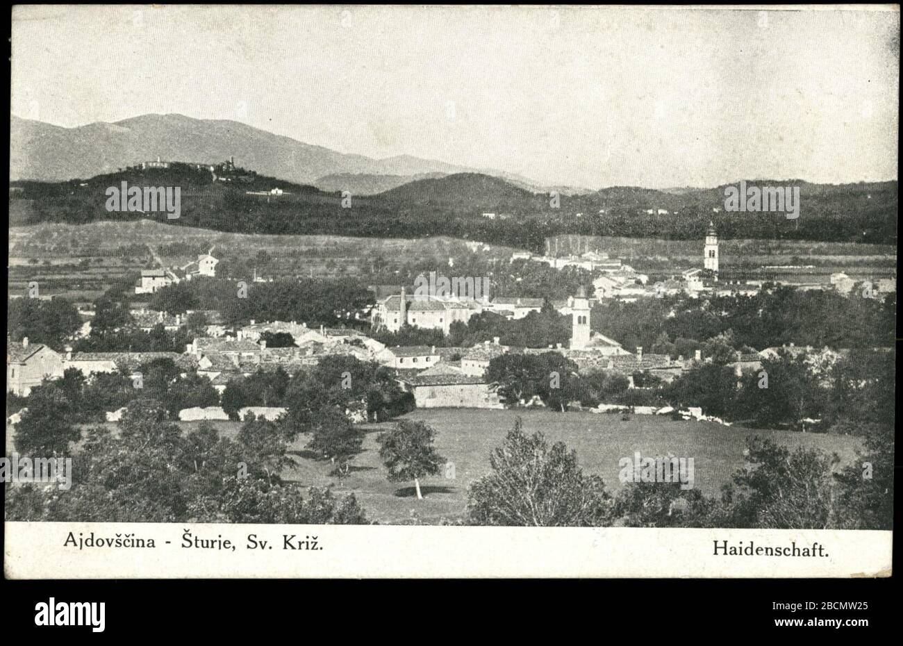 English: Postcard of Ajdovščina.; 1916; http://data.onb.ac.at/AKON/AK065  236; Unknown author Stock Photo - Alamy