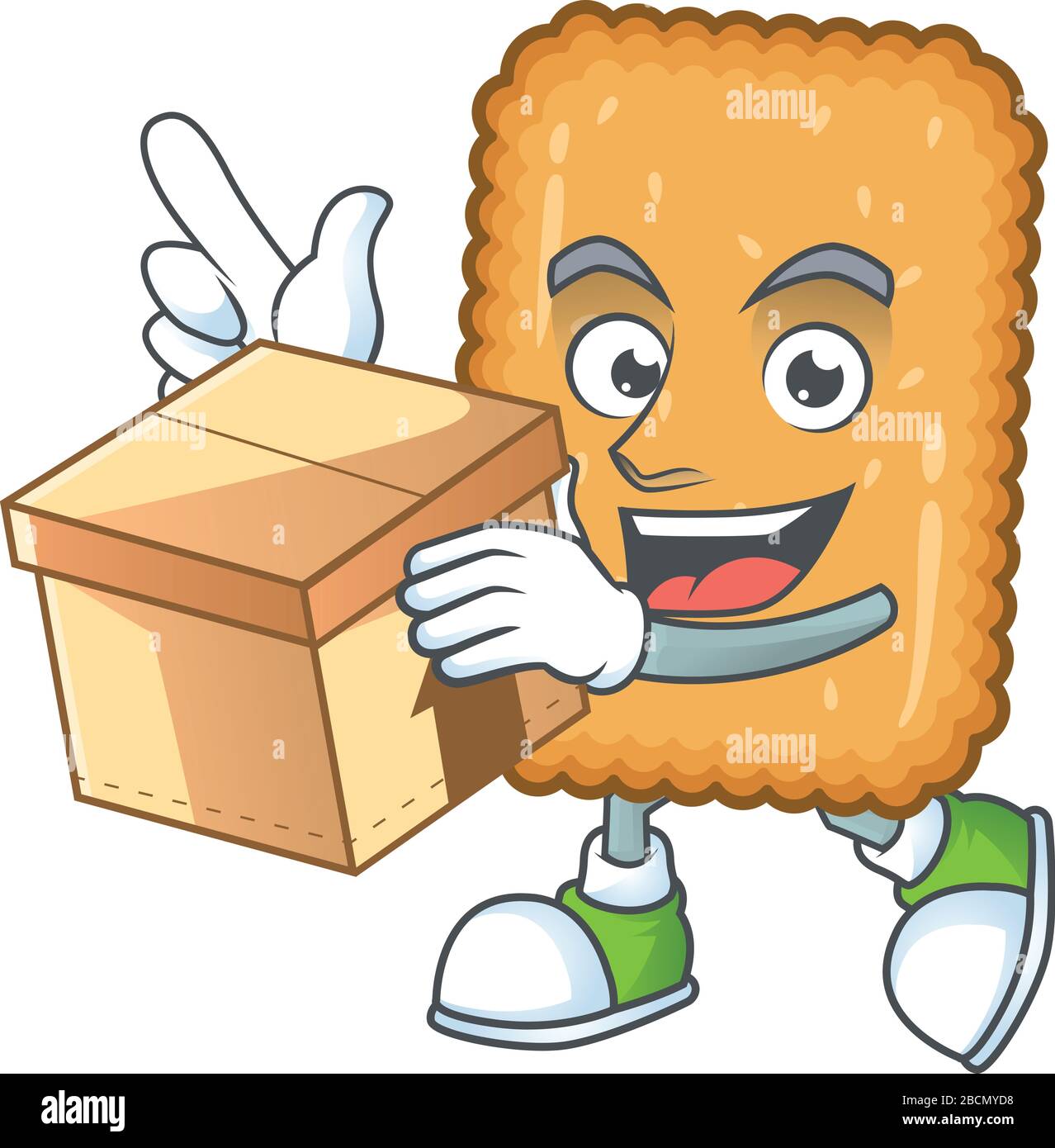 Biscuit cartoon design style having gift box Stock Vector Image & Art -  Alamy