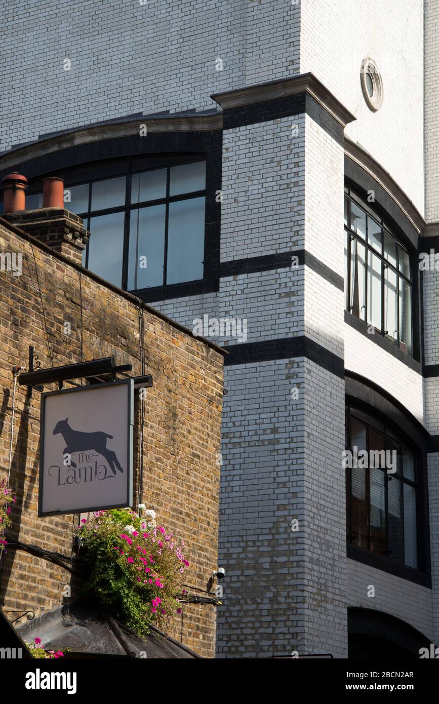 Voysey House, Barley Mow Passage, Chiswick, London, W4 4PN designed by C. F. A. Voysey (Charles Francis Annesley Voysey). Stock Photo