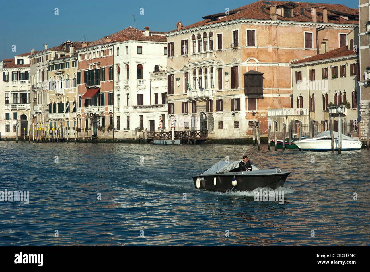 Boat, Grand Canal, Venice, Italy Stock Photo