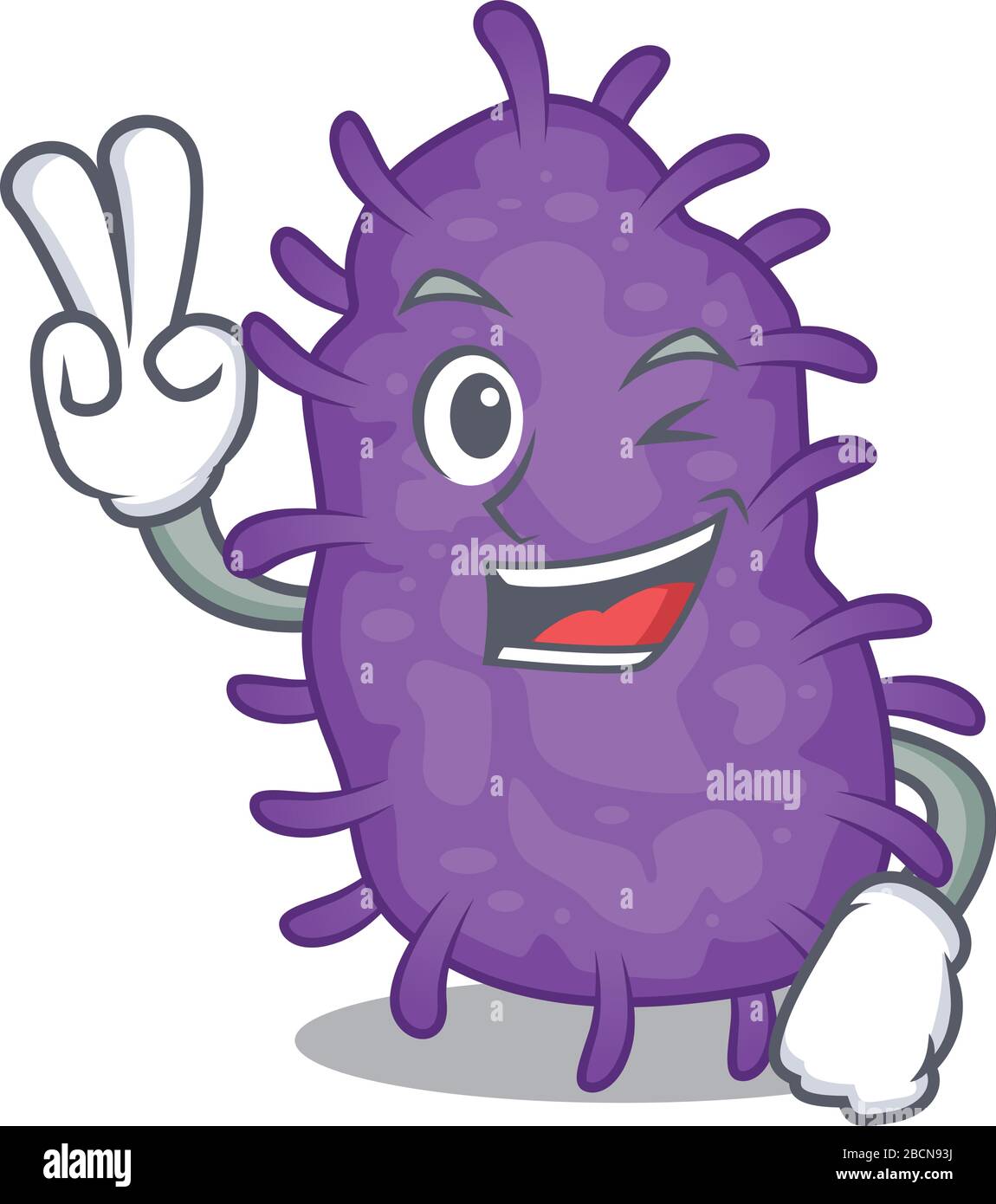 Happy bacteria bacilli cartoon design concept with two fingers Stock Vector  Image & Art - Alamy