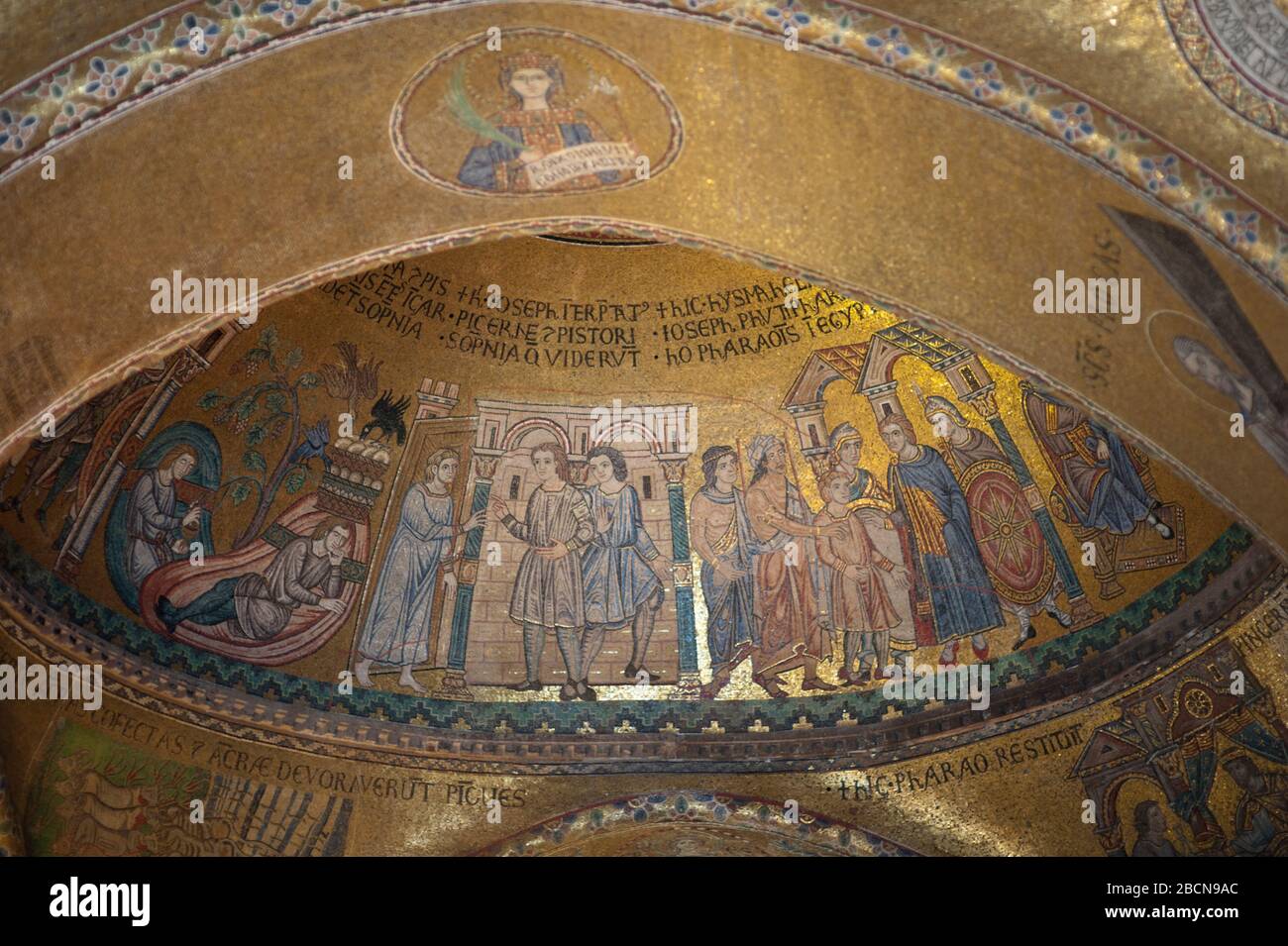 Gold Mosaic, Saint Mark's Cathedral, Venice, Italy Stock Photo