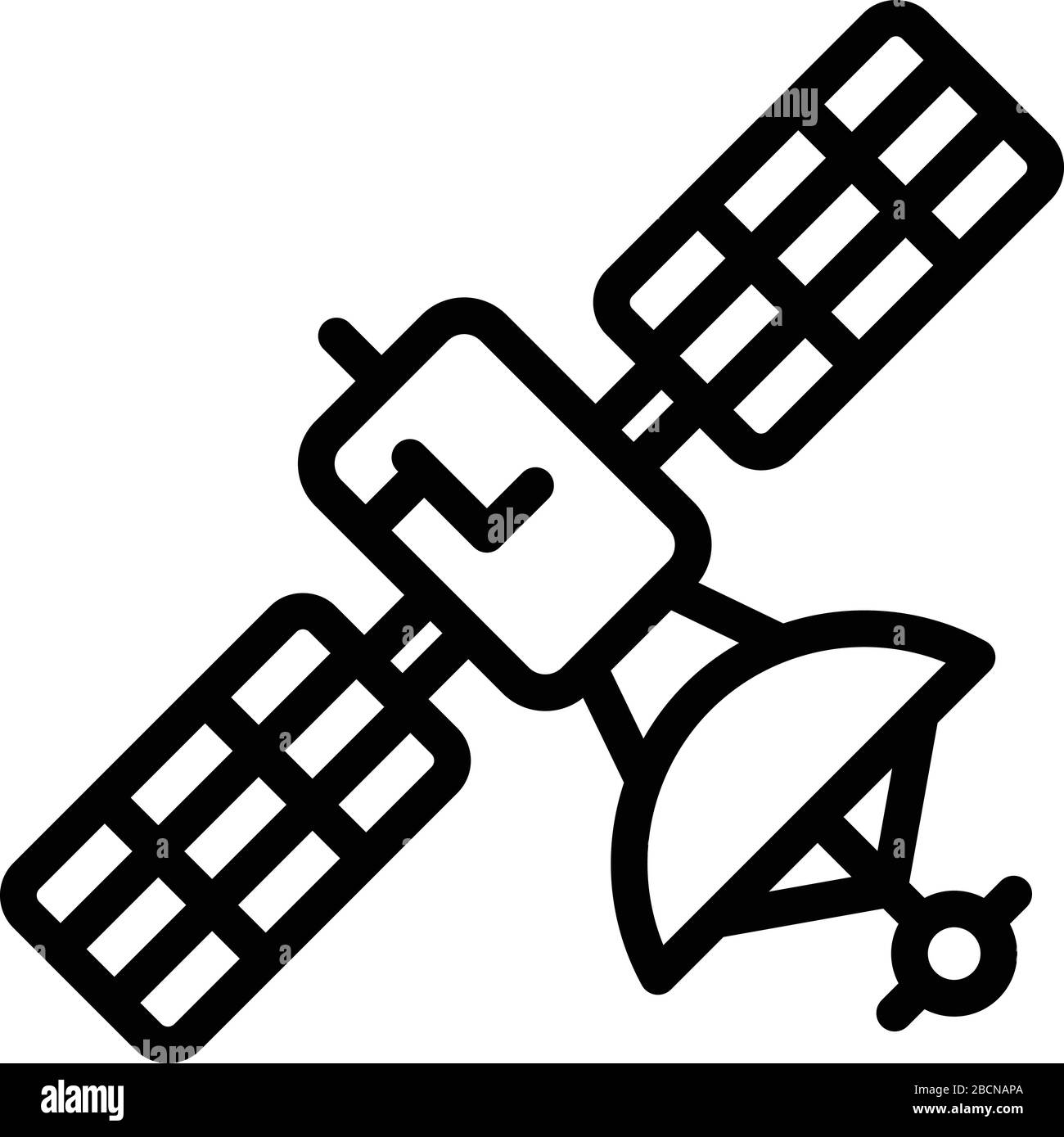 Digital station satellite icon, outline style Stock Vector
