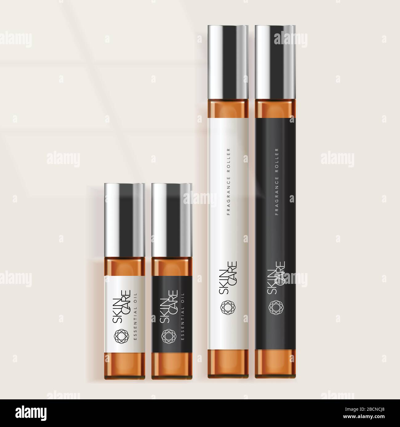 Vector Essential / Fragrance Oil / Rollon Bottle with Silver Plated