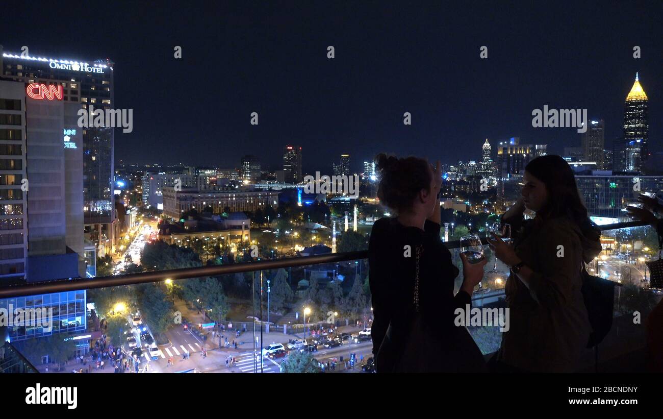 Exclusive rooftop lounge in Downtown Atlanta - ATLANTA, USA - APRIL 20