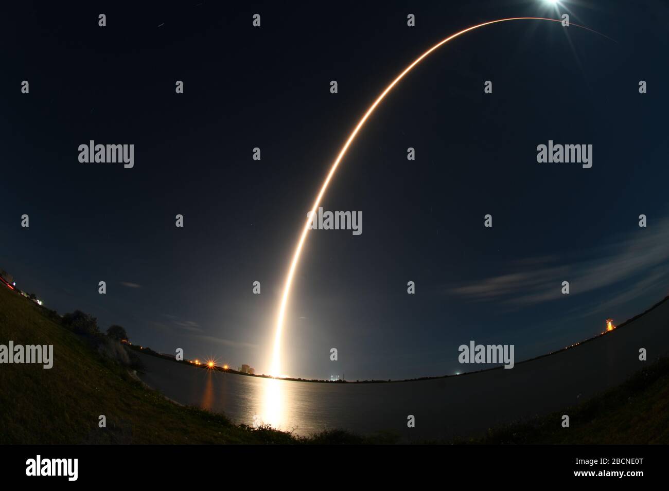 United Launch Alliance's Atlas V rocket carries the Solar Orbiter into space as it launches on Feb. 9, 2020, at Cape Canaveral Air Force Station, Fla. The Solar Orbiter is a Sun-observing satellite which is intended to perform measurements of the inner heliosphere and perform close observations of the polar regions of the Sun. (U.S. Air Force photo by Senior Airman Dalton Williams) Stock Photo