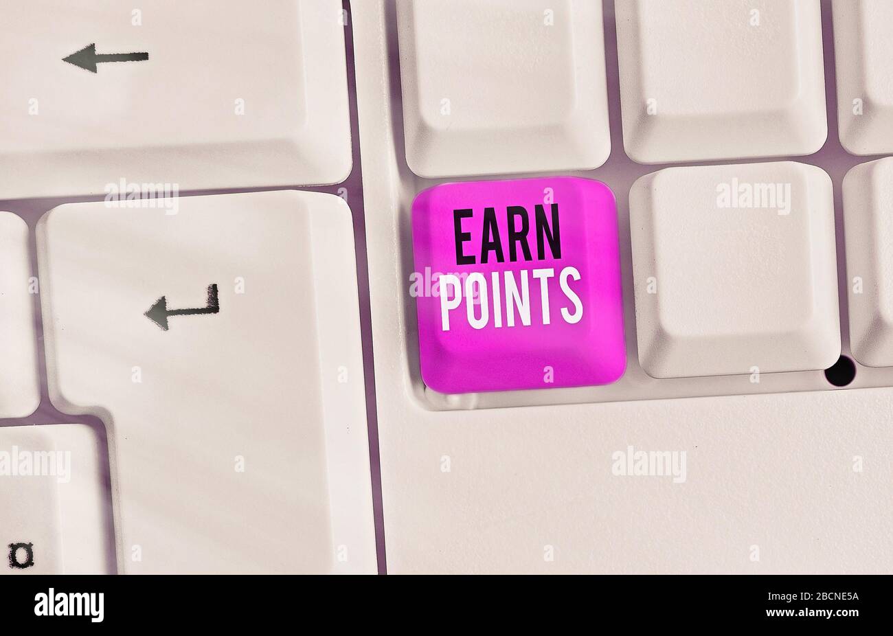 Writing note showing Earn Points. Business concept for getting praise ...