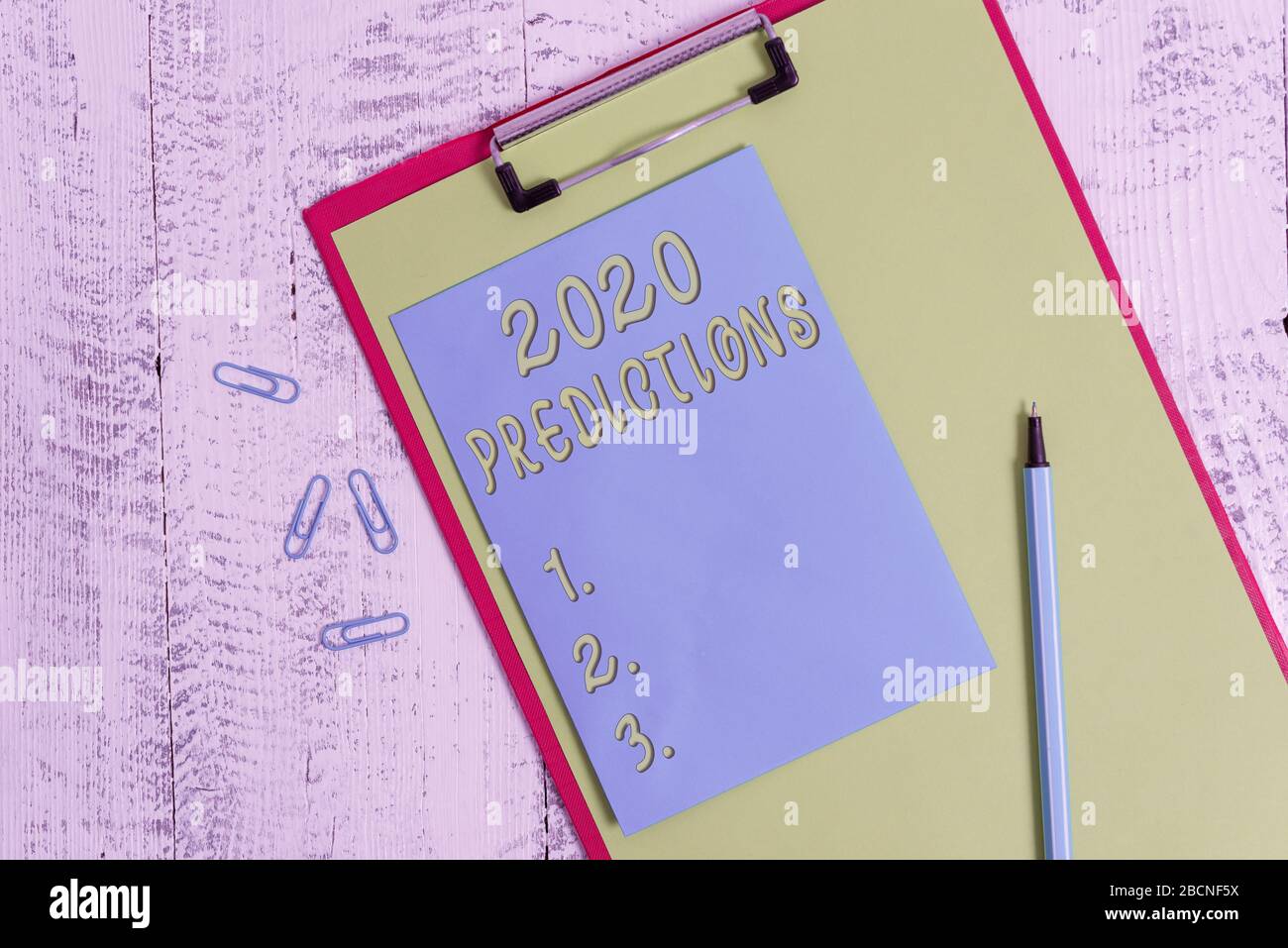 Conceptual hand writing showing 2020 Predictions. Concept meaning ...