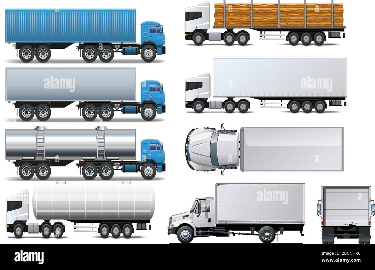 Heavy trucks design vector art Stock Vector