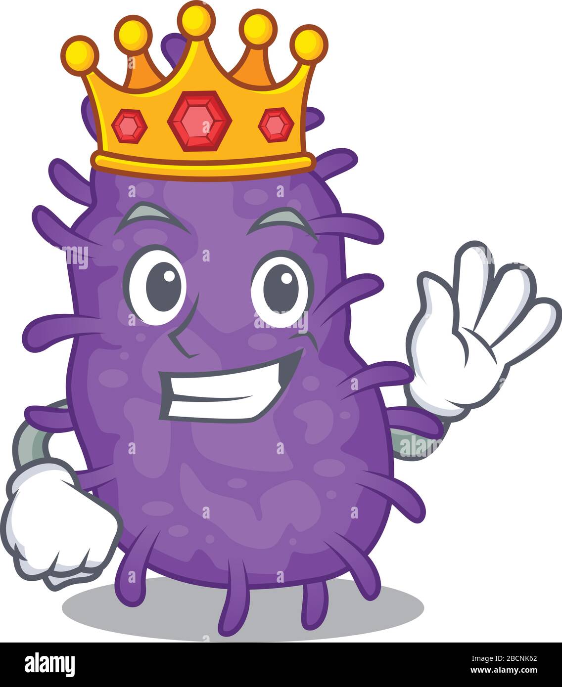 A Wise King of bacteria bacilli mascot design style Stock Vector Image ...