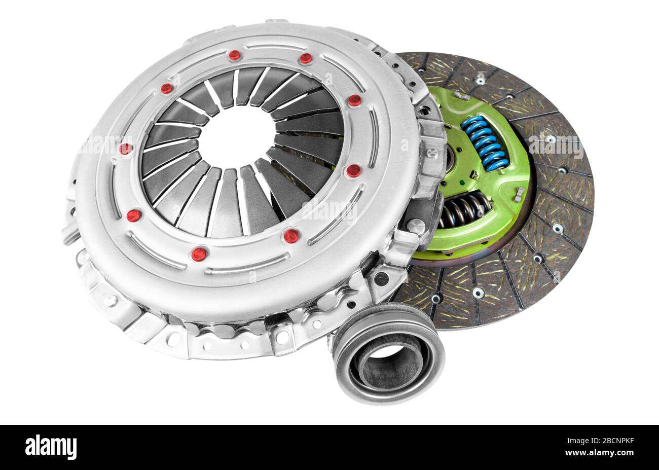 Car repair kit clutch manual gearbox isolated on a white background