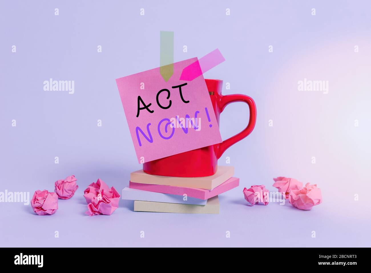 Conceptual hand writing showing Act Now. Concept meaning do not ...