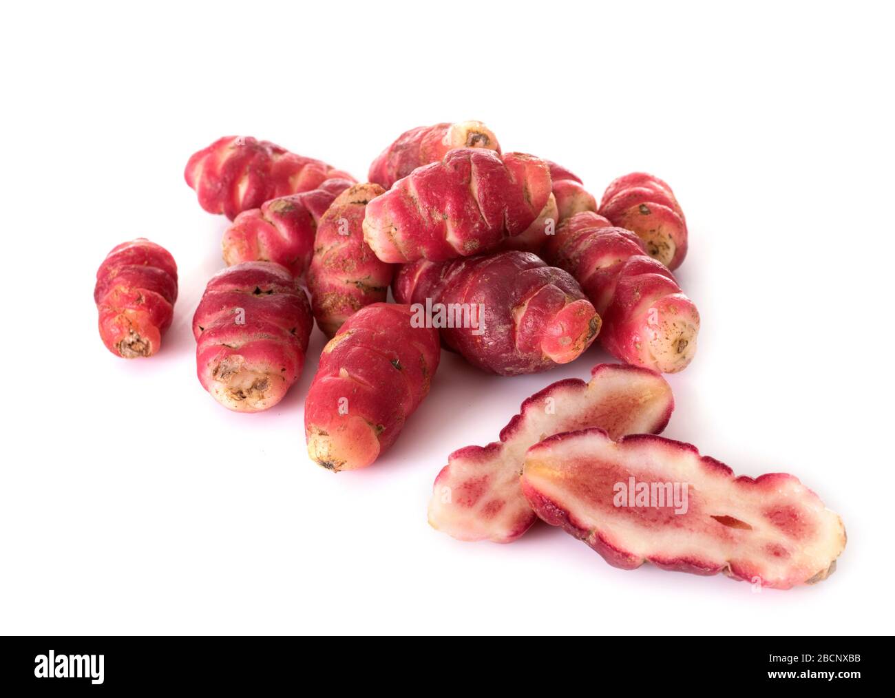 Oxalis tuberosa in front of white background Stock Photo - Alamy