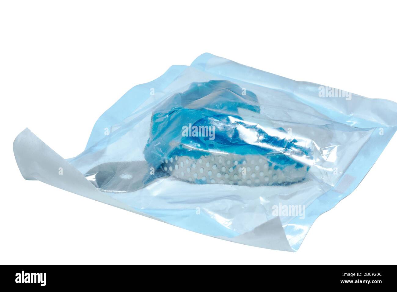 silicon dental mold in vacuum package for sterilization Stock Photo