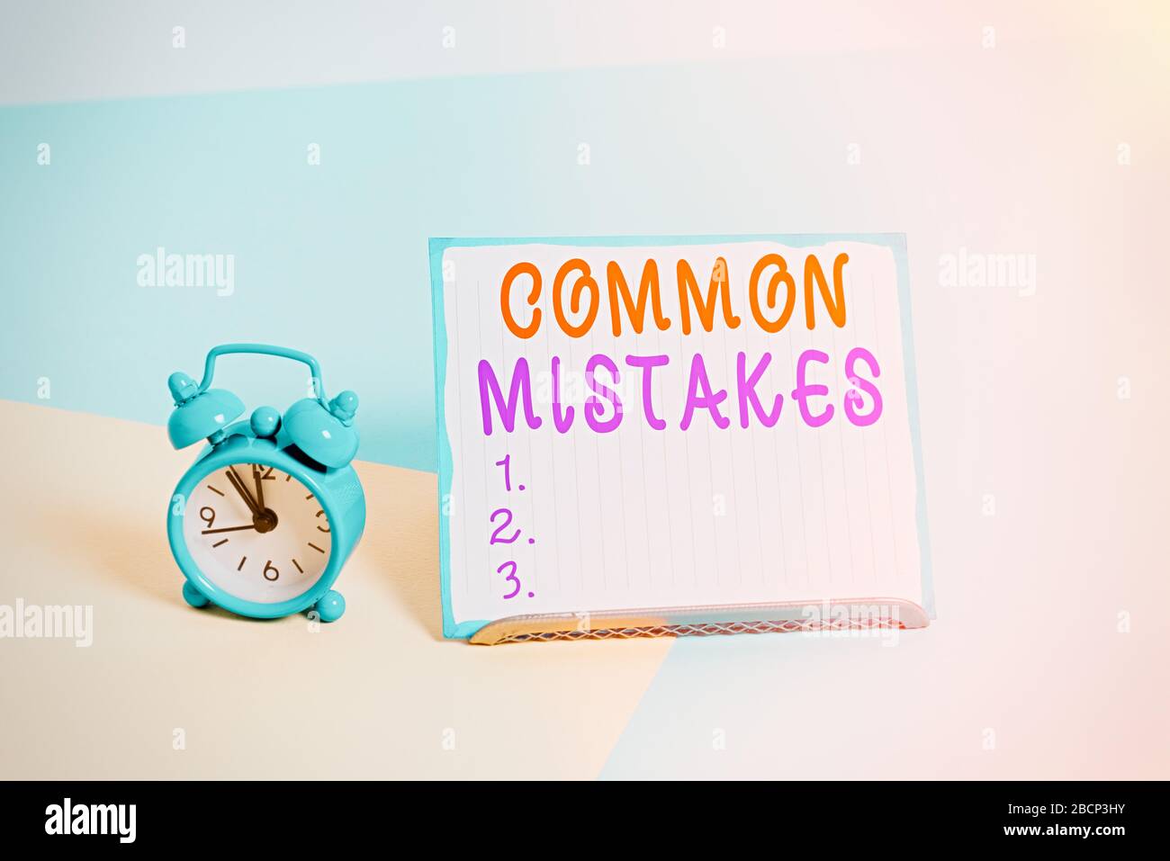 Notes Mistake Writing note showing Common Mistakes. Business concept for actions that ...