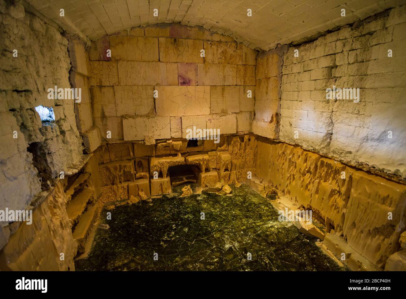 Beloslav / Bulgaria May 5 2019 Furnace for glass crafting. Inside