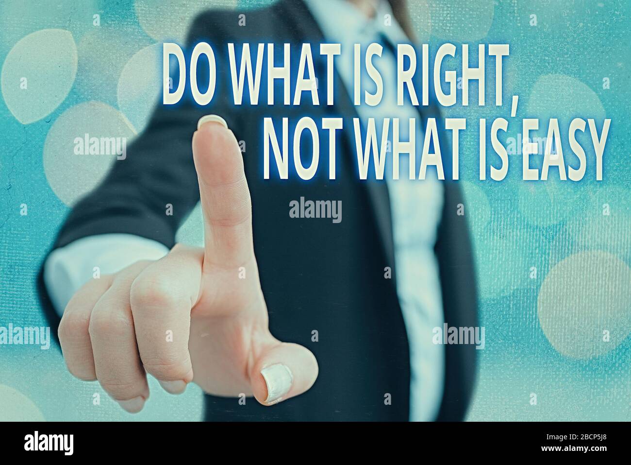 Writing note showing Do What Is Right Not What Is Easy. Business concept for willing to stand up for what is right Stock Photo