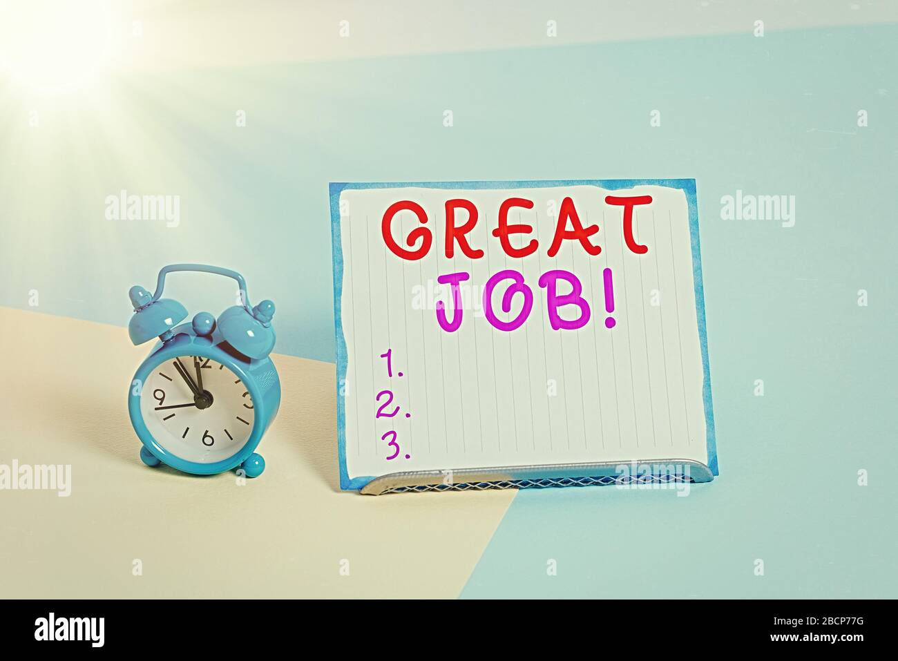 Writing note showing Great Job. Business concept for sed for telling