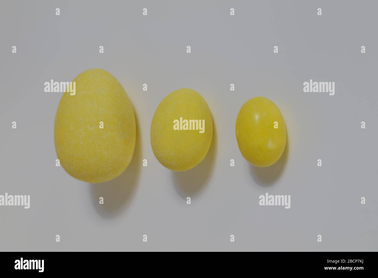 Three yellow eggs Stock Photo Alamy