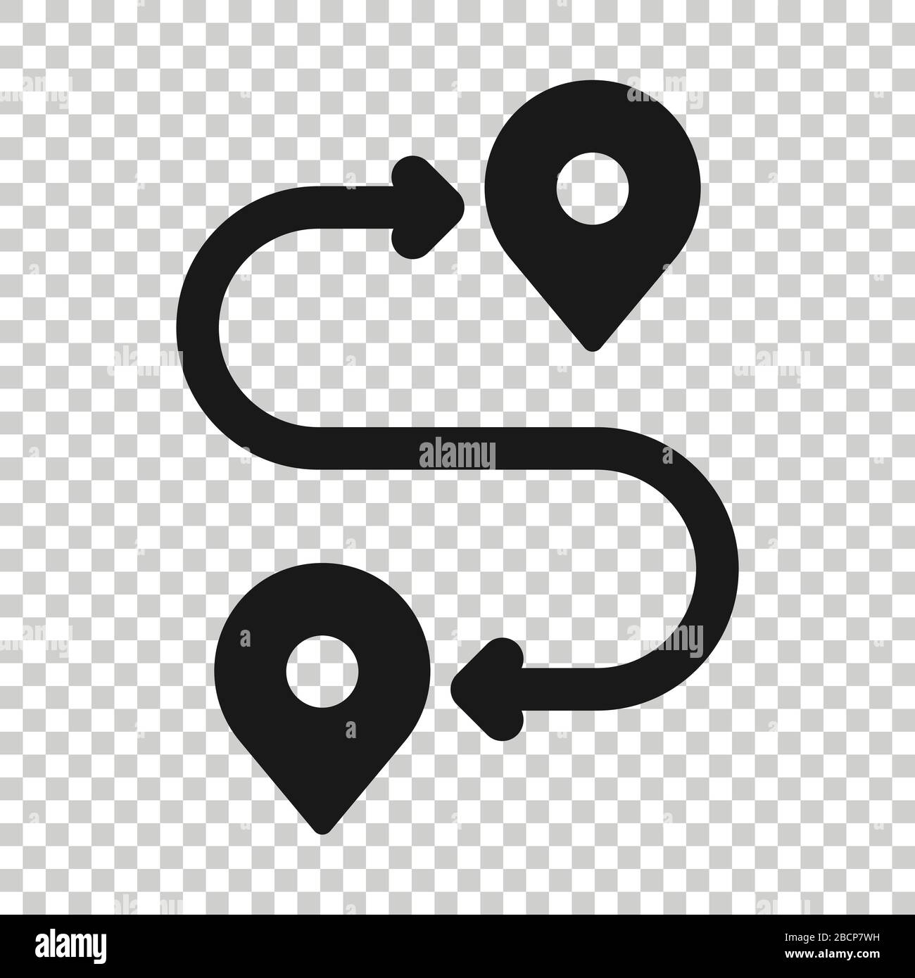 Map pin icon in flat style. gps navigation vector illustration on white ...