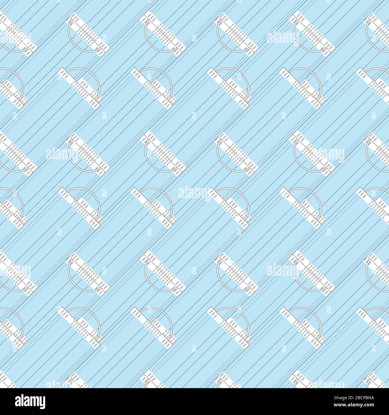Face mask seamless pattern illustration Stock Vector