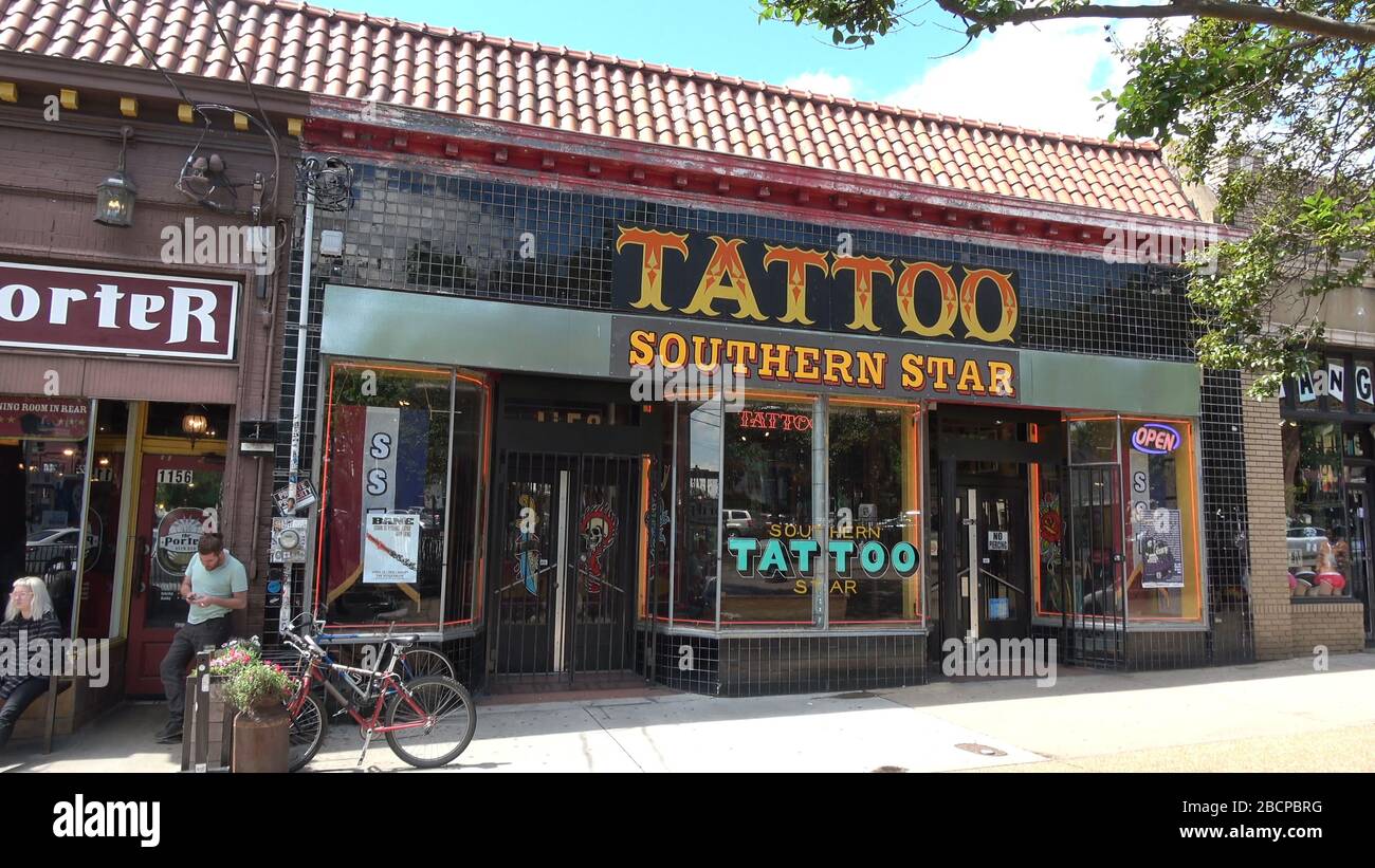 Southern Tattoo Star in Little 5 Points Atlanta - ATLANTA, USA - APRIL 22,  2016 Stock Photo - Alamy