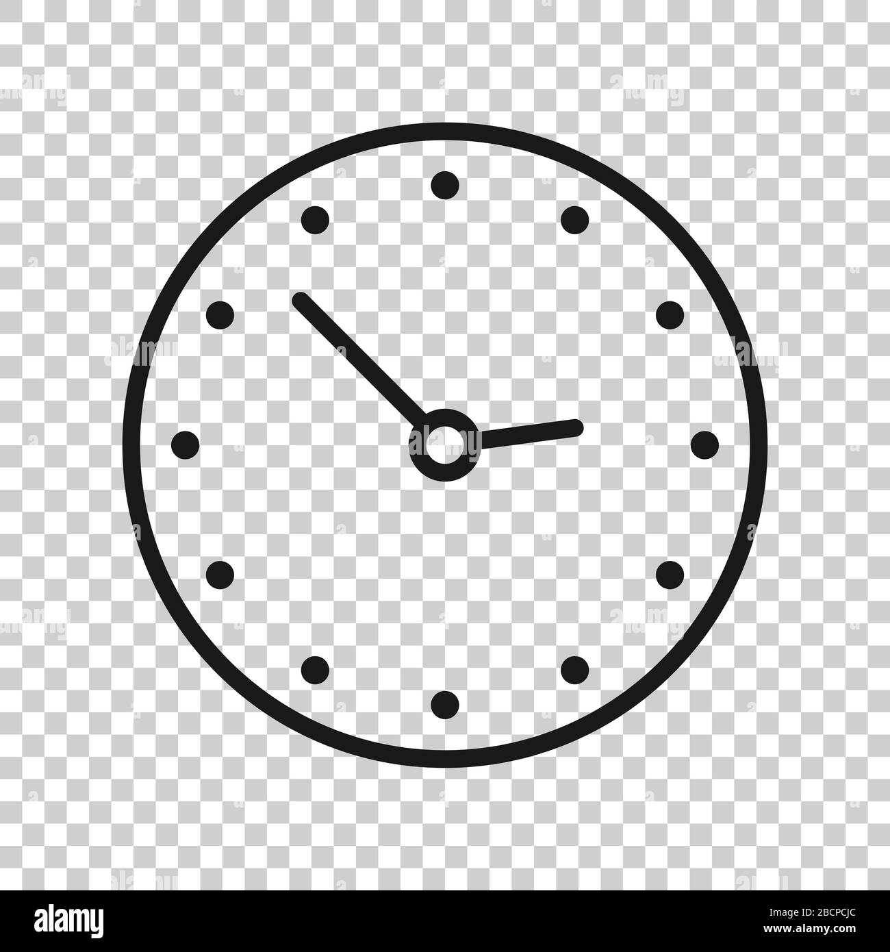 Clock icon in flat style. Watch vector illustration on white isolated ...