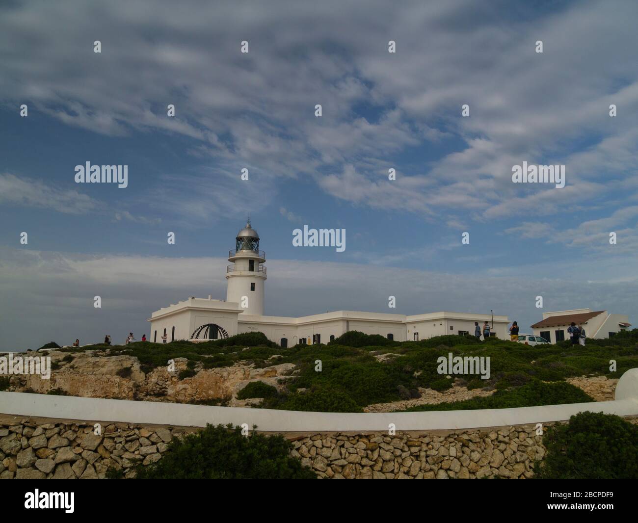 Cape Cavalleria Lighthouse,Menorca,Balearic Islands,Spain,Europe Stock