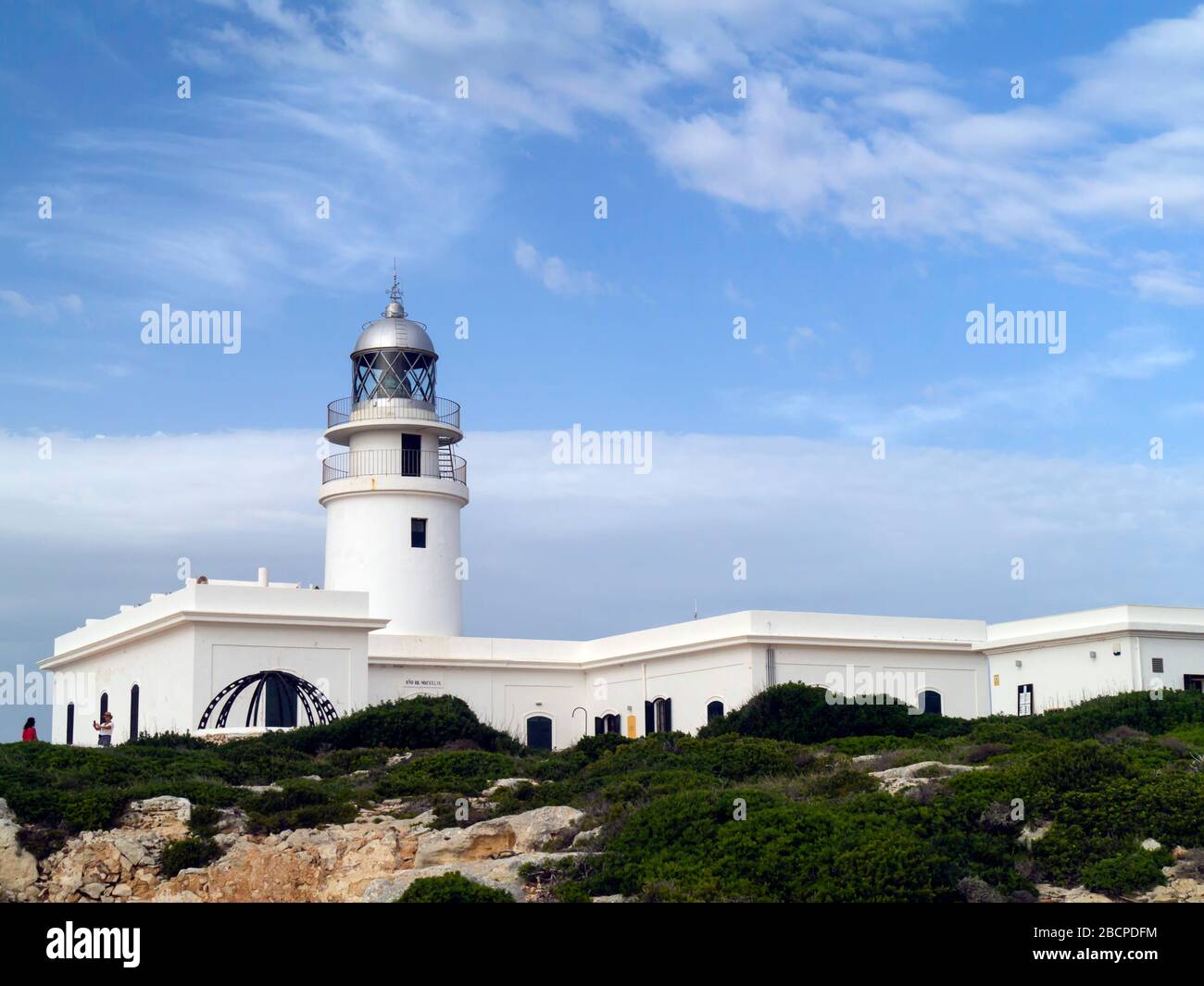 Cape Cavalleria Lighthouse,Menorca,Balearic Islands,Spain,Europe Stock