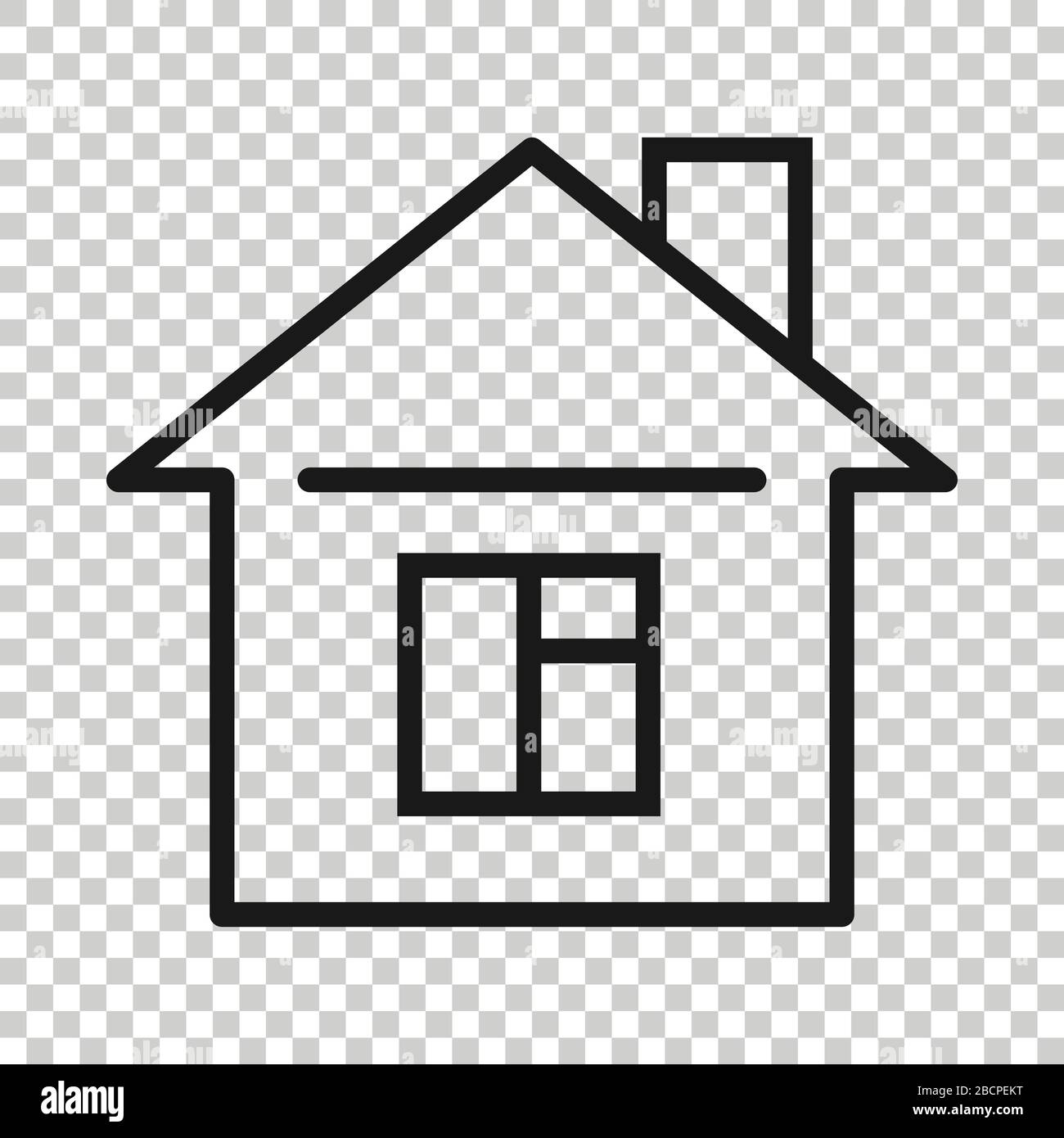 Building icon in flat style. Home vector illustration on white isolated ...