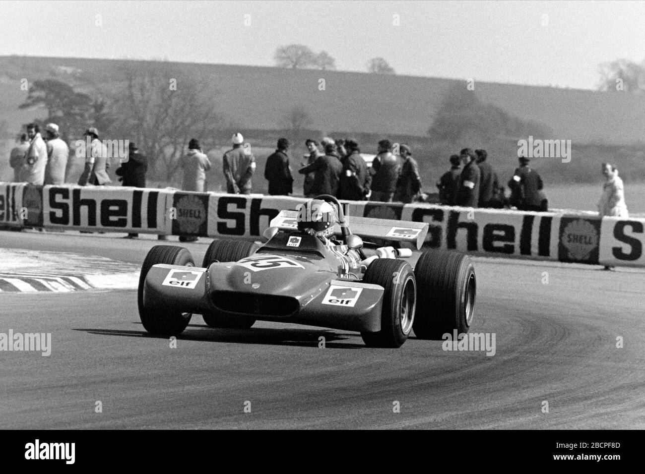 Francois Cevert, XXVI B.A.R.C. '200' 1971 Yellow Pages - Jochen Rindt Memorial Trophy European Trophy for Formula 2 Drivers, Round 2 Thruxton Circuit, Andover, Great Britain Stock Photo