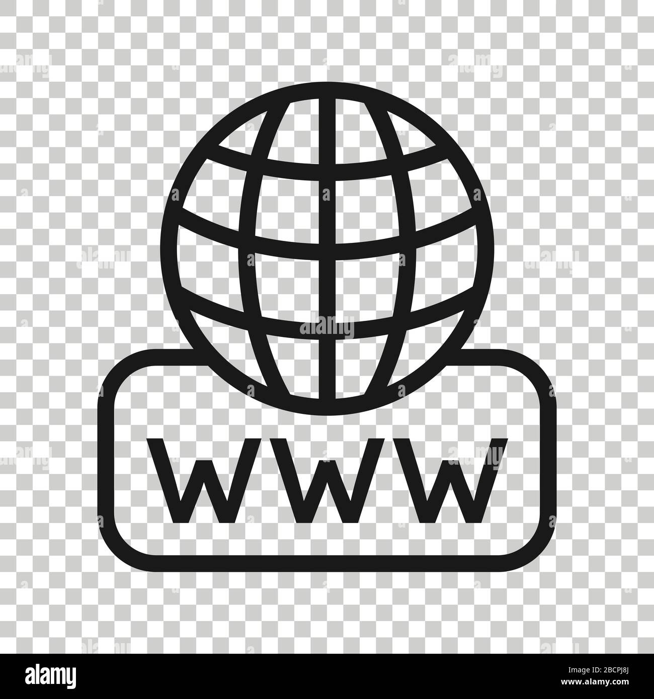 Global search icon in flat style. Website address vector illustration ...