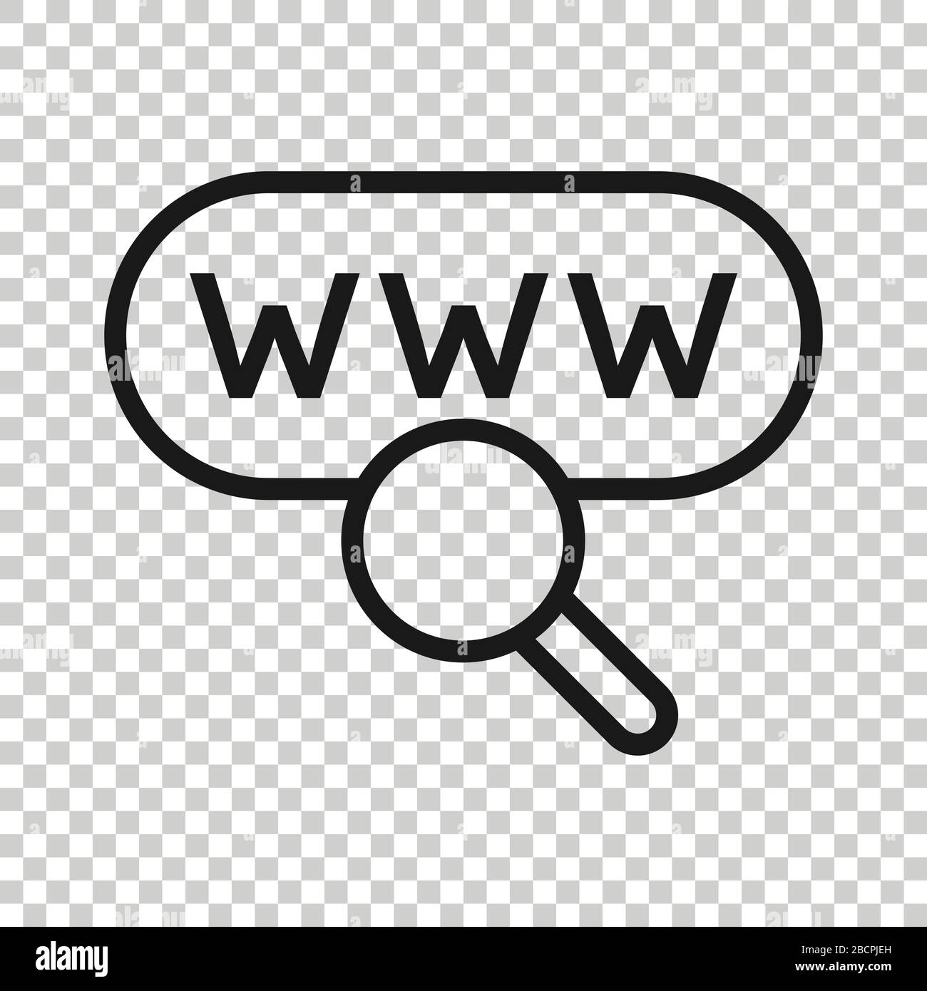 Global search icon in flat style. Website address vector illustration ...