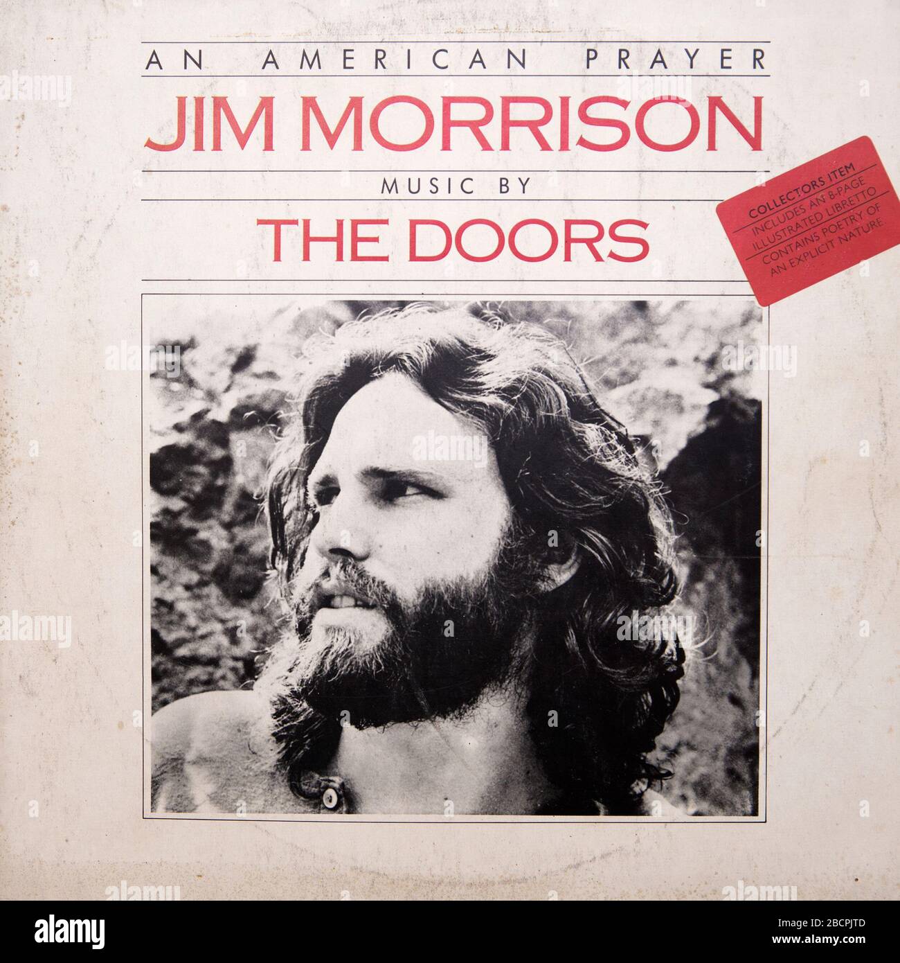 BELGRADE, SERBIA - OCTOBER 23, 2019: Cover of An American Prayer vinyl album by Jim Morrison and The Doors. It final studio album by The Doors release Stock Photo