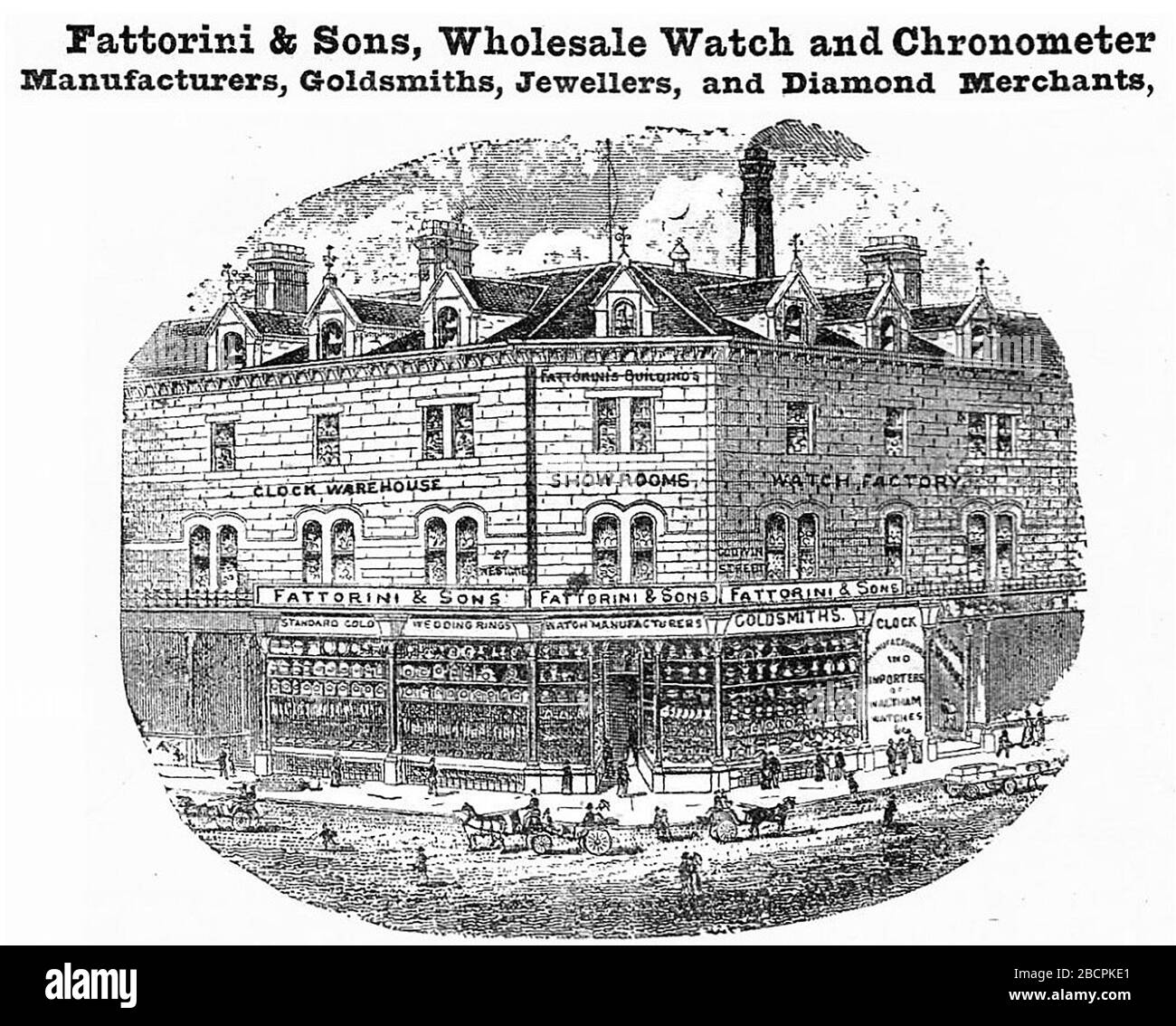 Fattorini and Sons Wholesale watch and Chronometer manufacturers goldsmiths jewellers and diamond merchants Westgate Bradford 1893 Stock Photo Alamy