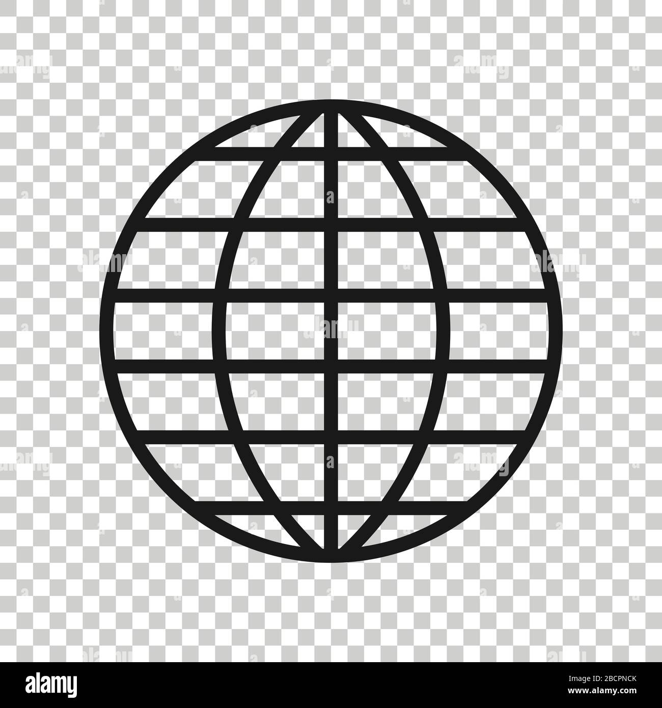 Earth planet icon in flat style. Globe geographic vector illustration ...
