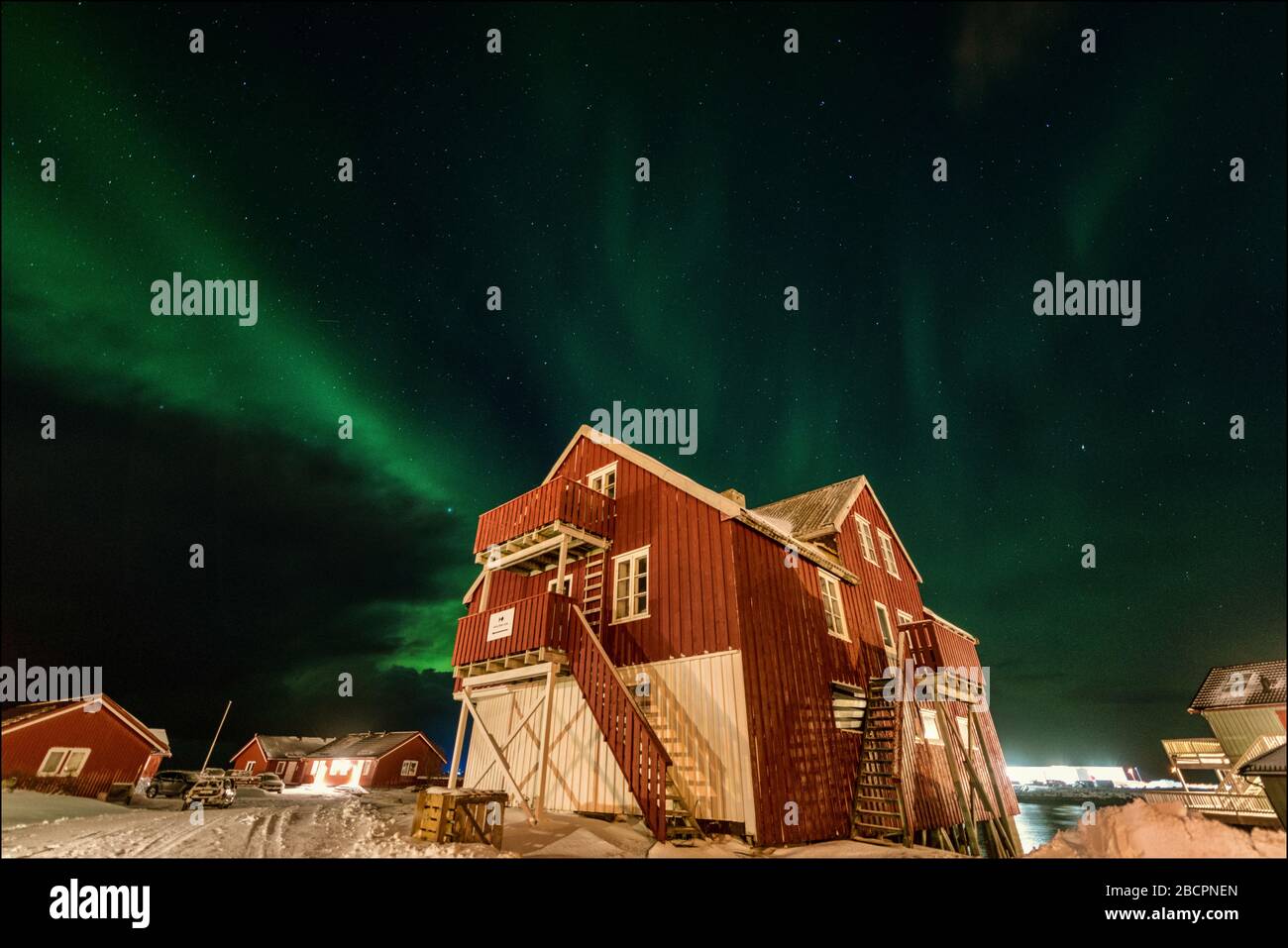 Northern lights in Andenes, Norway Stock Photo