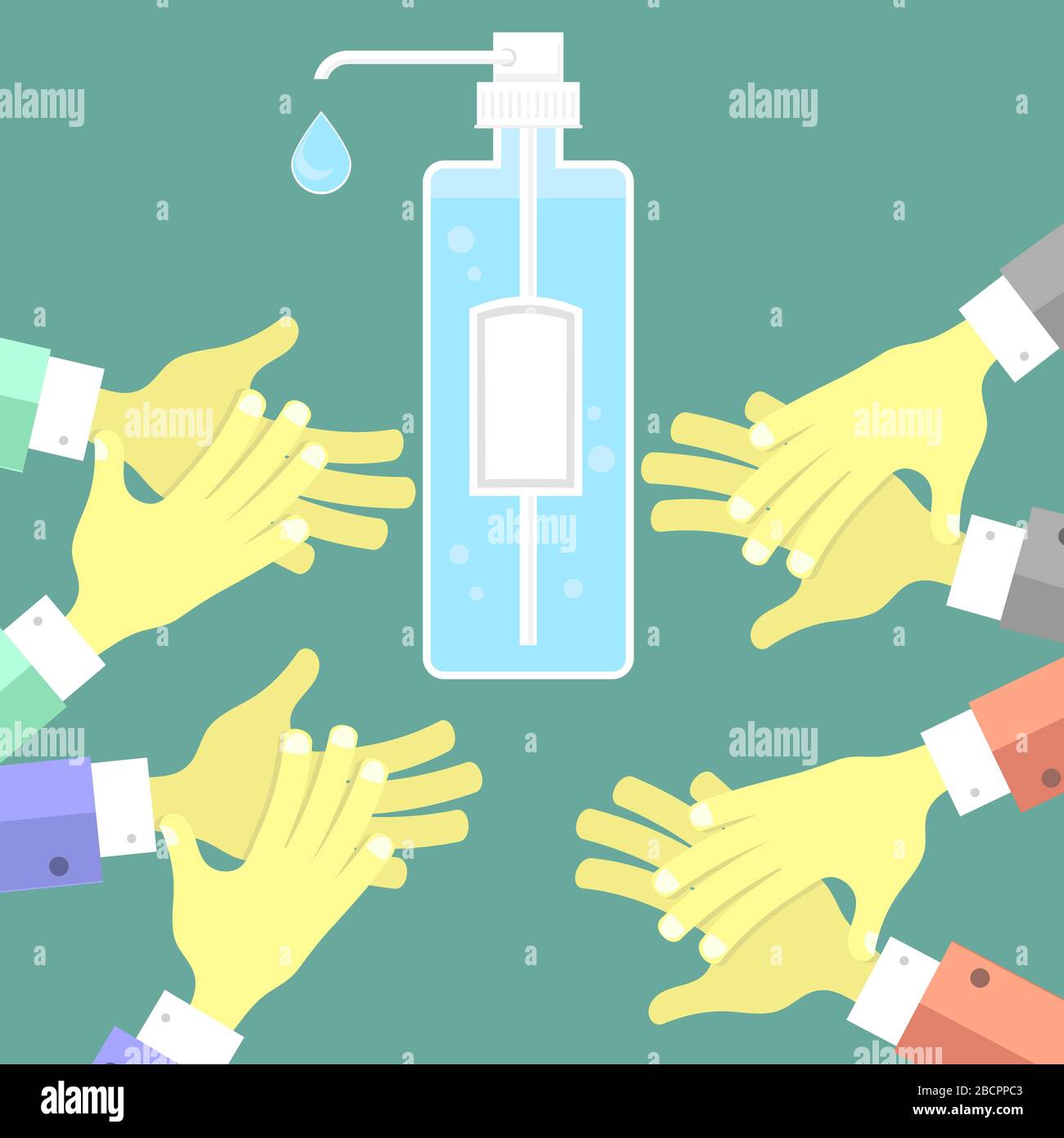 Hand Wash Antibacterial Gel Icon. Medical Sanitizer Symbol. Liquid Soap with Pumping from Bottle for Desinfection. Stock Vector