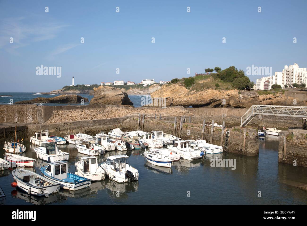 The Port des Pecheurs at Biarritz Stock Photo