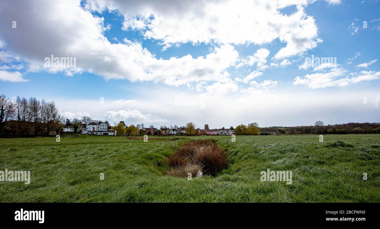 The Water Meadows at Sudbury Suffolk Stock Photo Alamy