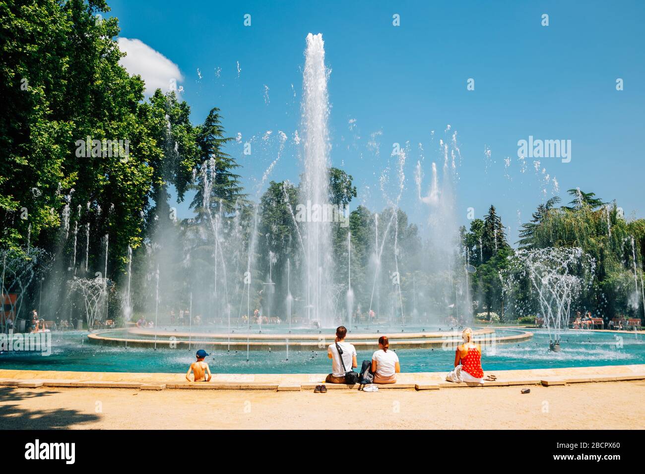 Budapest, Hungary June 25, 2019 Margaret Island Musical Fountain