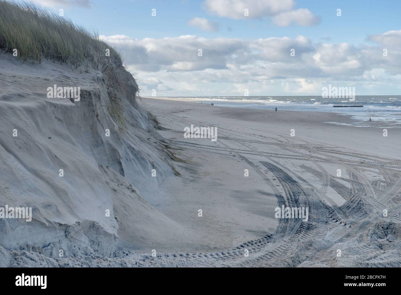 Dunes on the island of Sylt after the storm surge Stock Photo