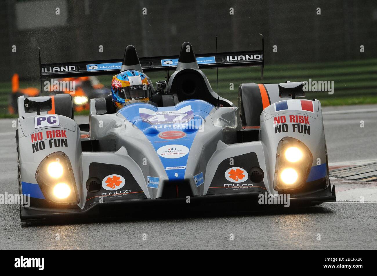 Imola, Italy May 17, 2013: Formula Le Mans Oreca 09 of Team Endurance Challenge, driven by A. LOAN / M. LECUYER, in action. Stock Photo