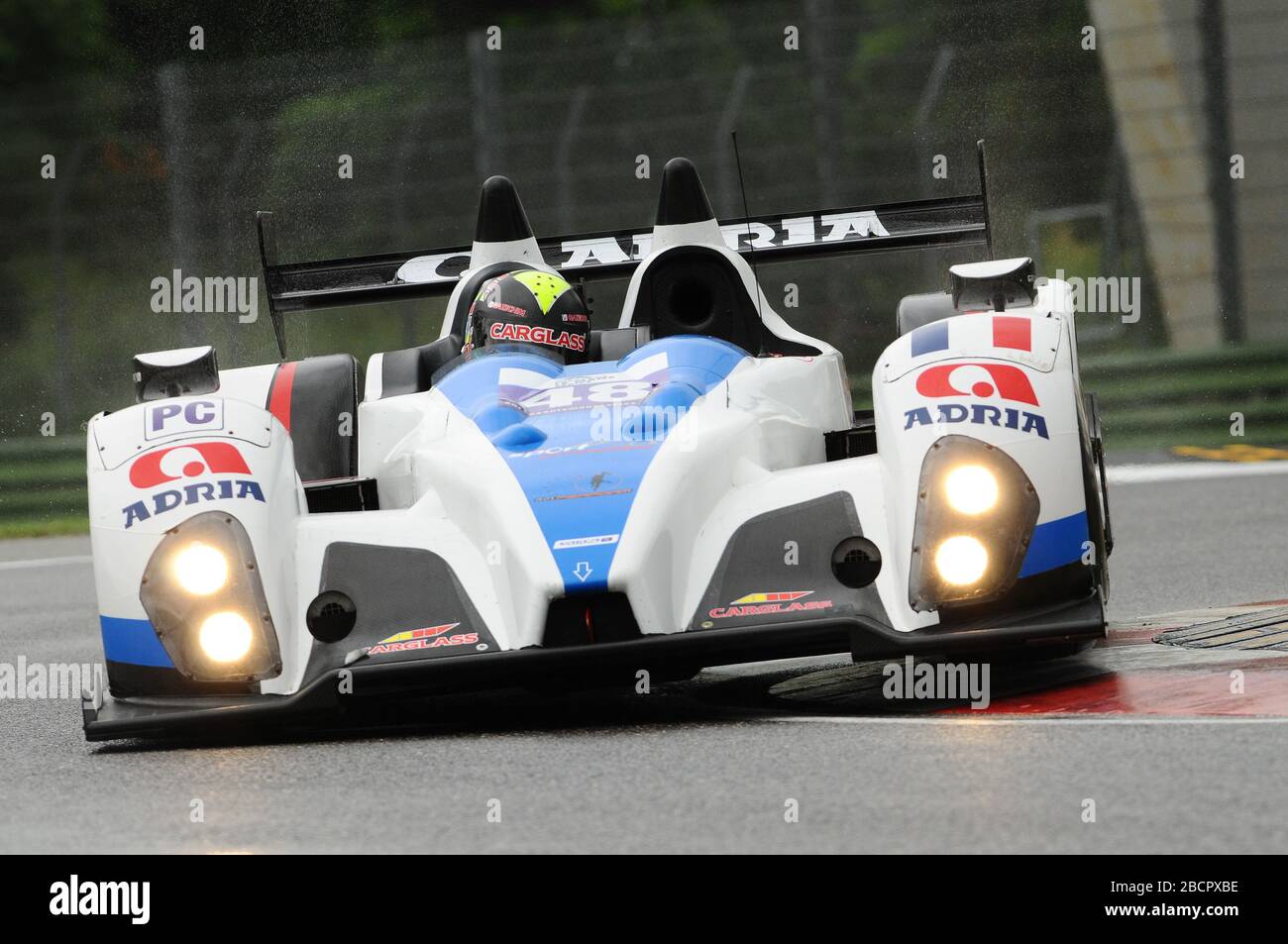 Imola, Italy May 17, 2013: Formula Le Mans Oreca 09 of Team Endurance Challenge, driven by A. PONS / S. AYARI, in action. Stock Photo