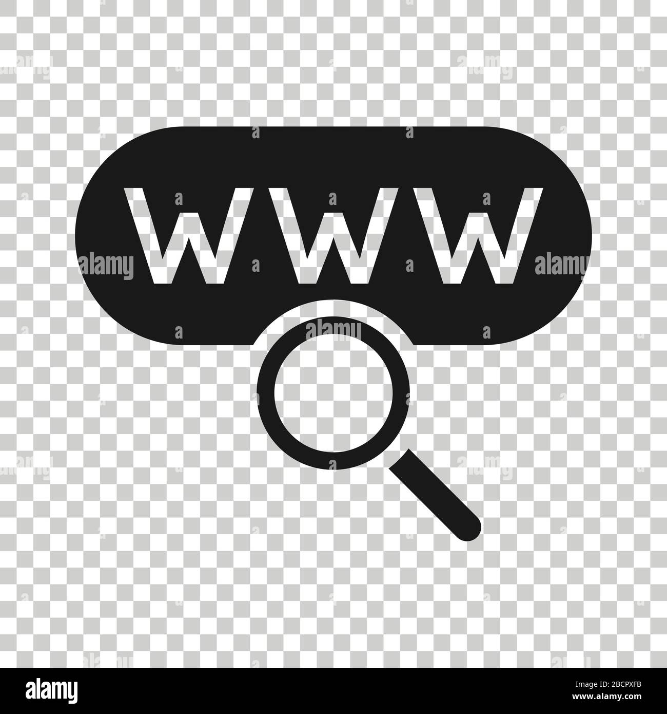 Global search icon in flat style. Website address vector illustration ...