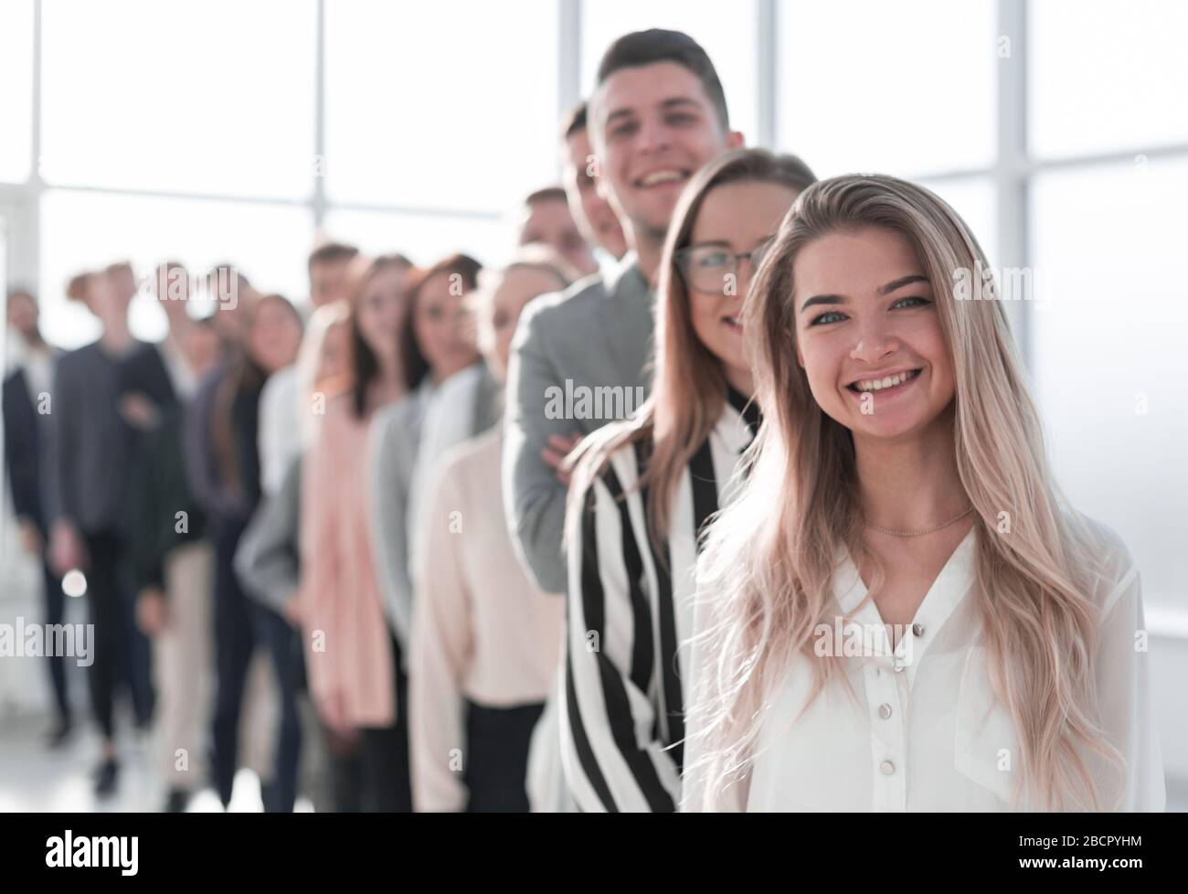 background image of a group of diverse people standing in line Stock ...