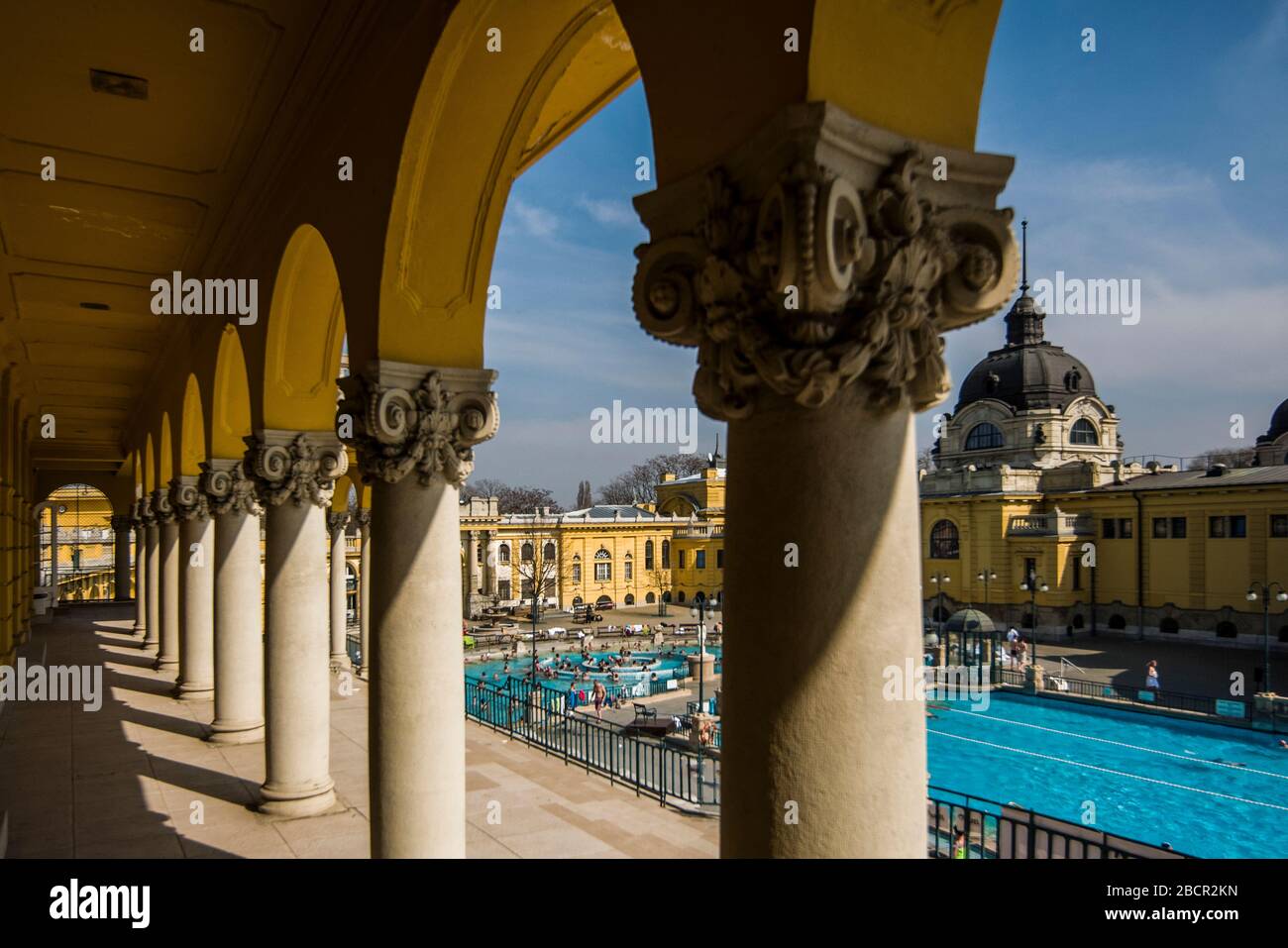 Hungary, Budapest Szechenyi Baths, built in 1913, is the most visited