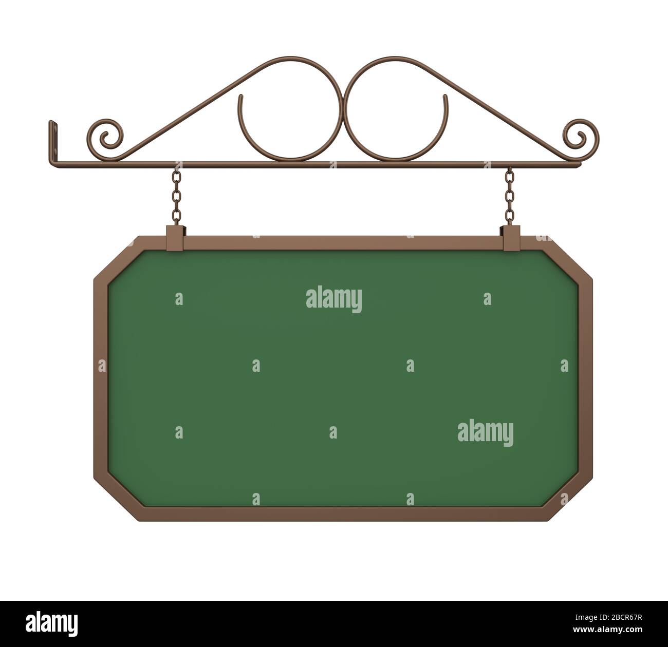 Hanging Sign Board Isolated Stock Photo